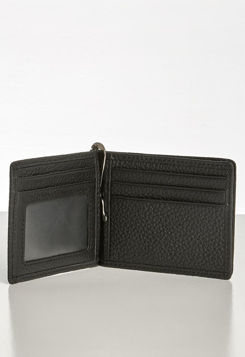 Pringle of Scotland - Ralph leather bilford with money clip - black