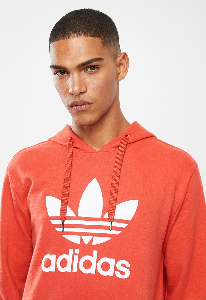 adidas Originals - Adi trefoil hoodie - red