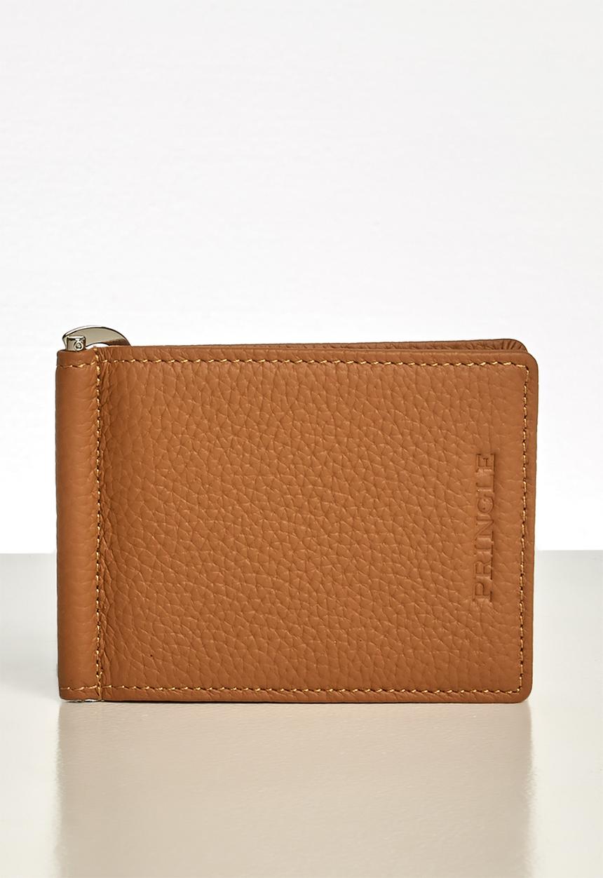 Pringle of Scotland - Ralph leather billford with money clip - tan