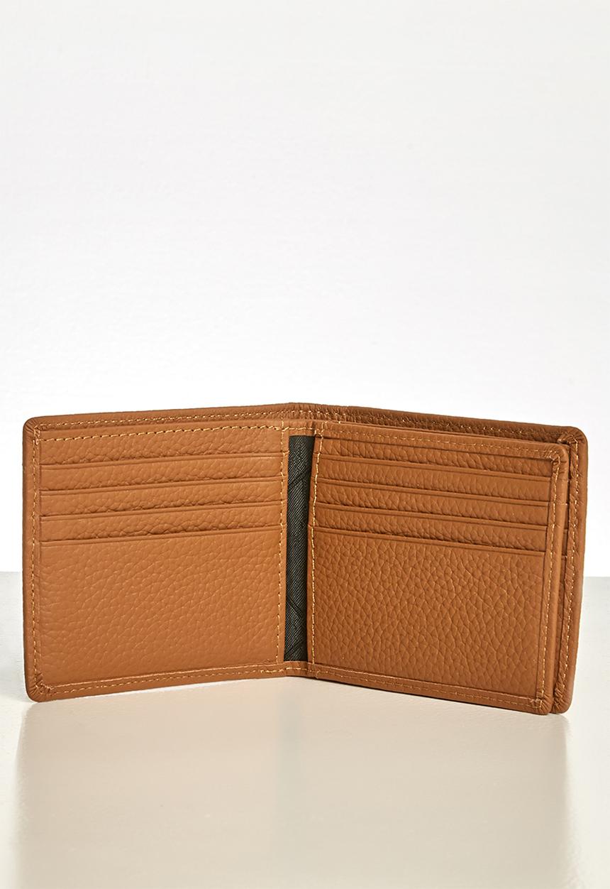 Pringle of Scotland - Dex  bifold leather wallet - tan