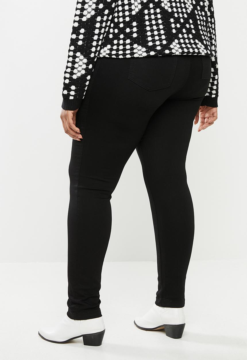 JUNAROSE - Slim solid jeans - black