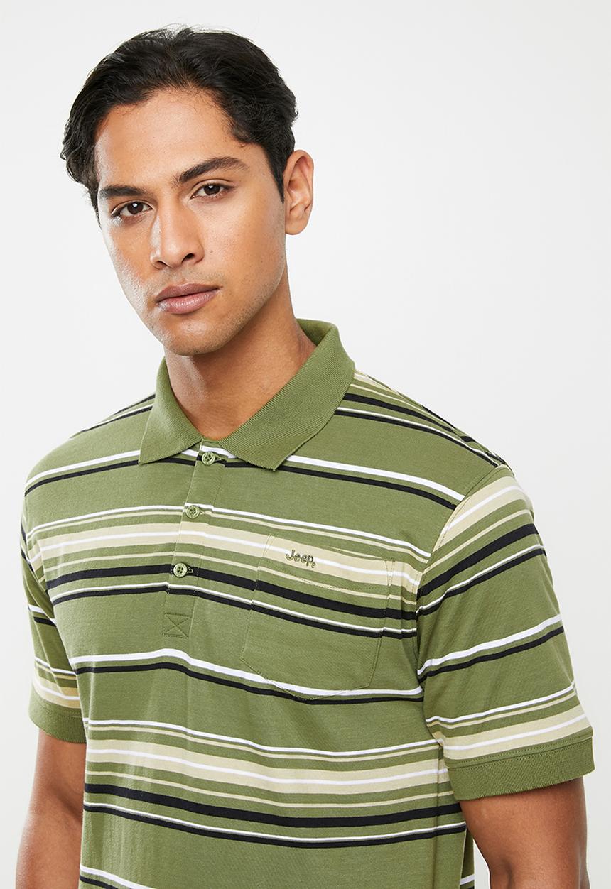 JEEP - Stripe short sleeve golfer - multi