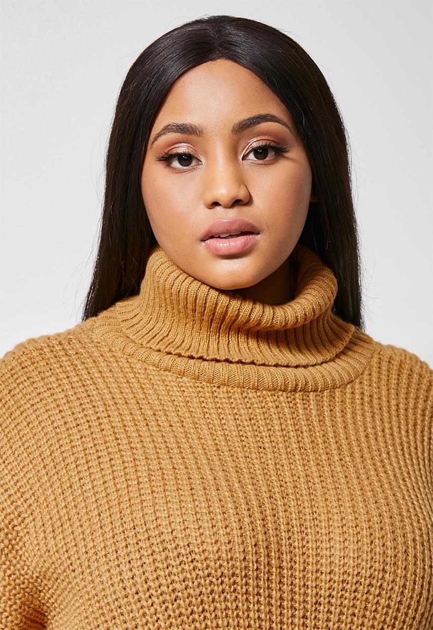 Superbalist - Rolled neck chunky jumper - ochre