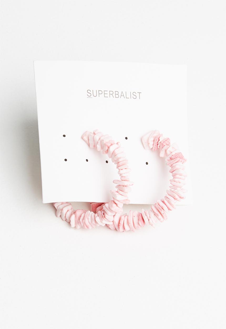 Superbalist - Belle hoop earrings - pink