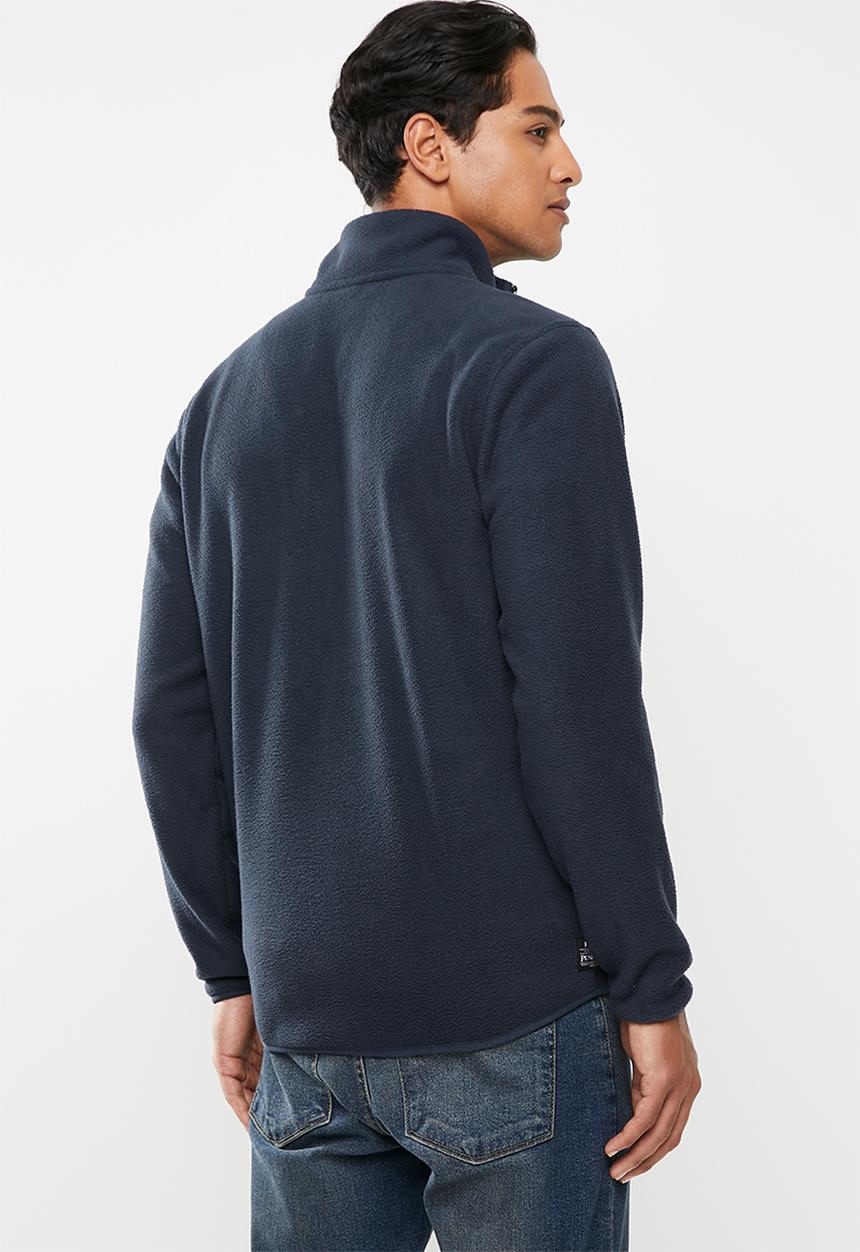 Hurley - Pendleton sherpa quarter zip sweatshirt - navy