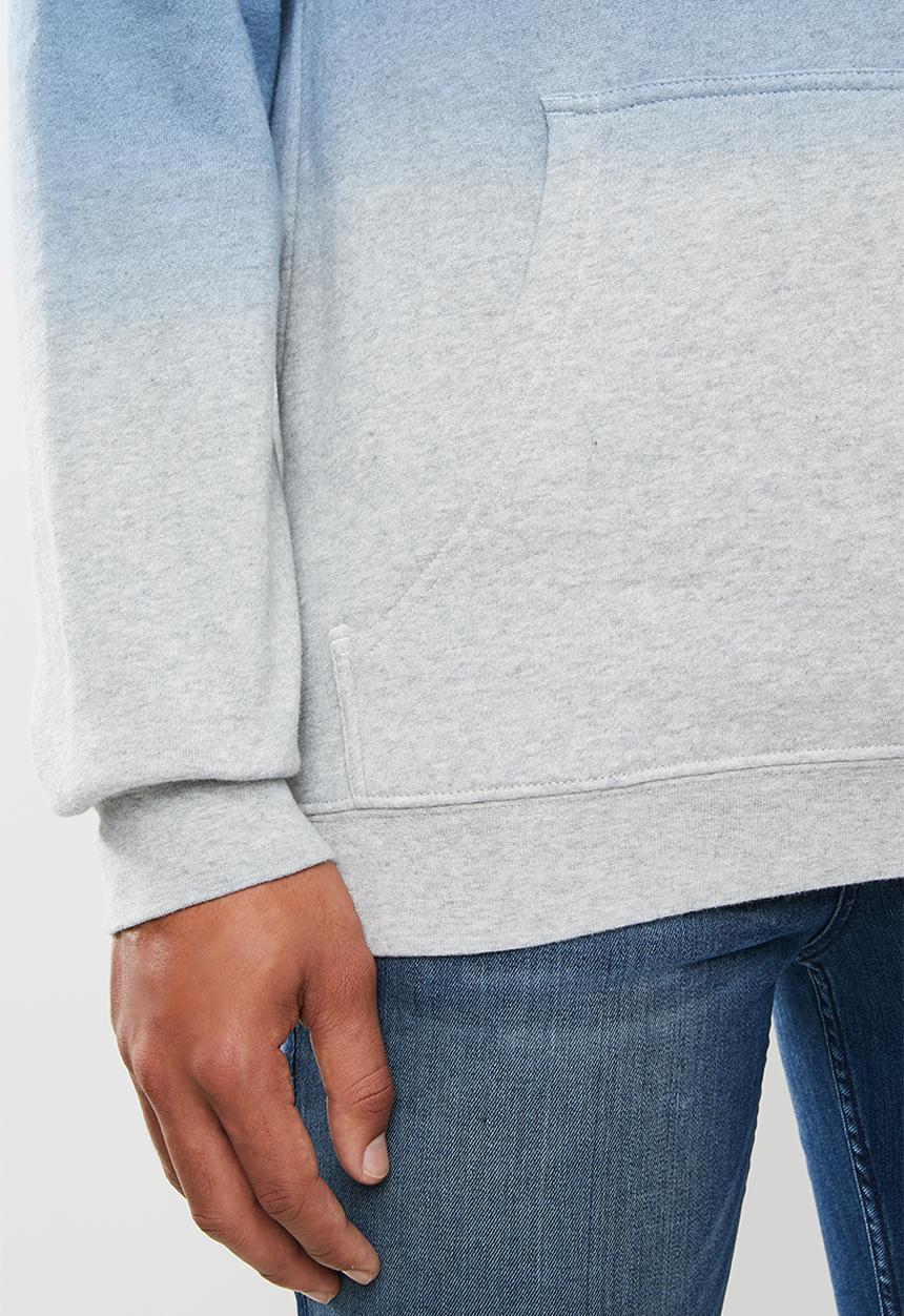 Hurley - Dipdye one & only blocked hoodie - blue & grey 