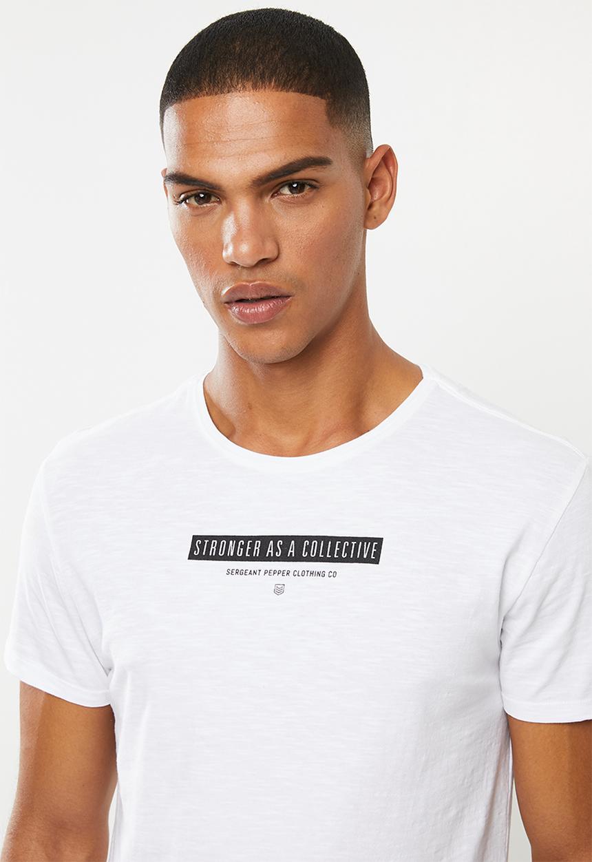 S.P.C.C - Allen slub logo tee - optical white