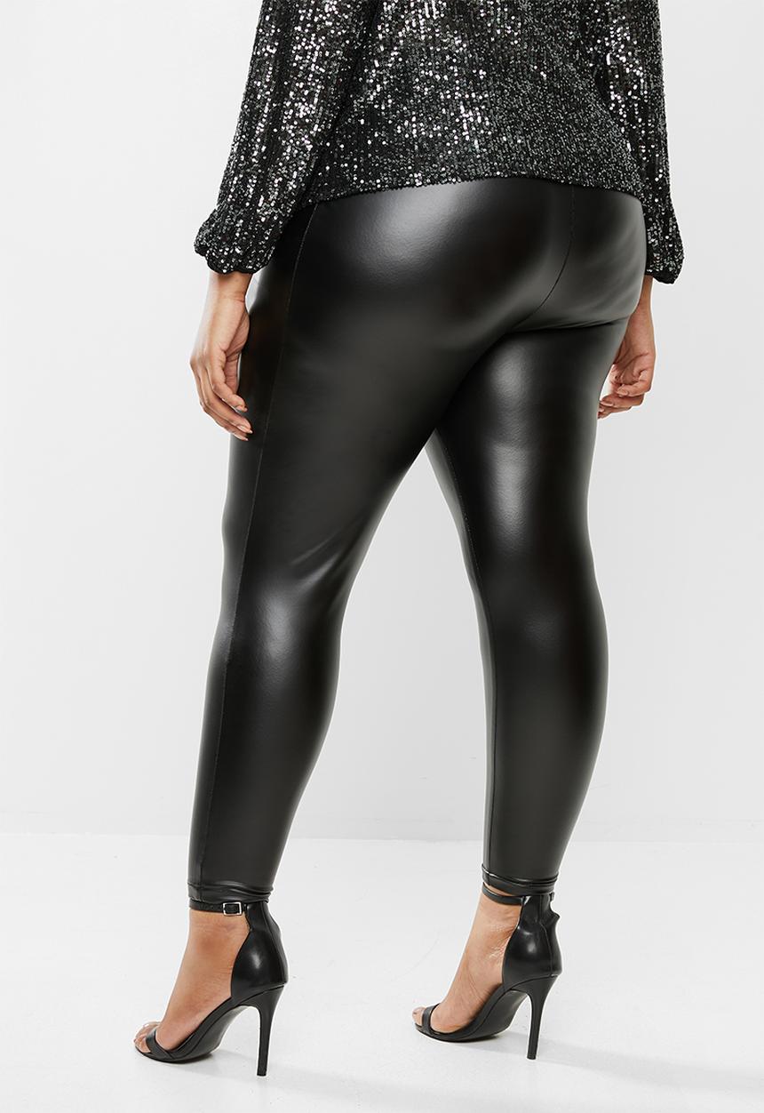 Blake - Pu pleather pant - black