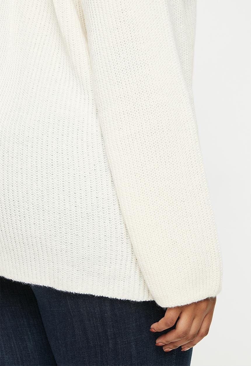 edit Plus - Raglan rib jumper - milk
