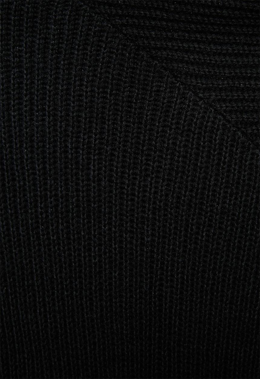 edit Plus - Raglan rib jumper - black
