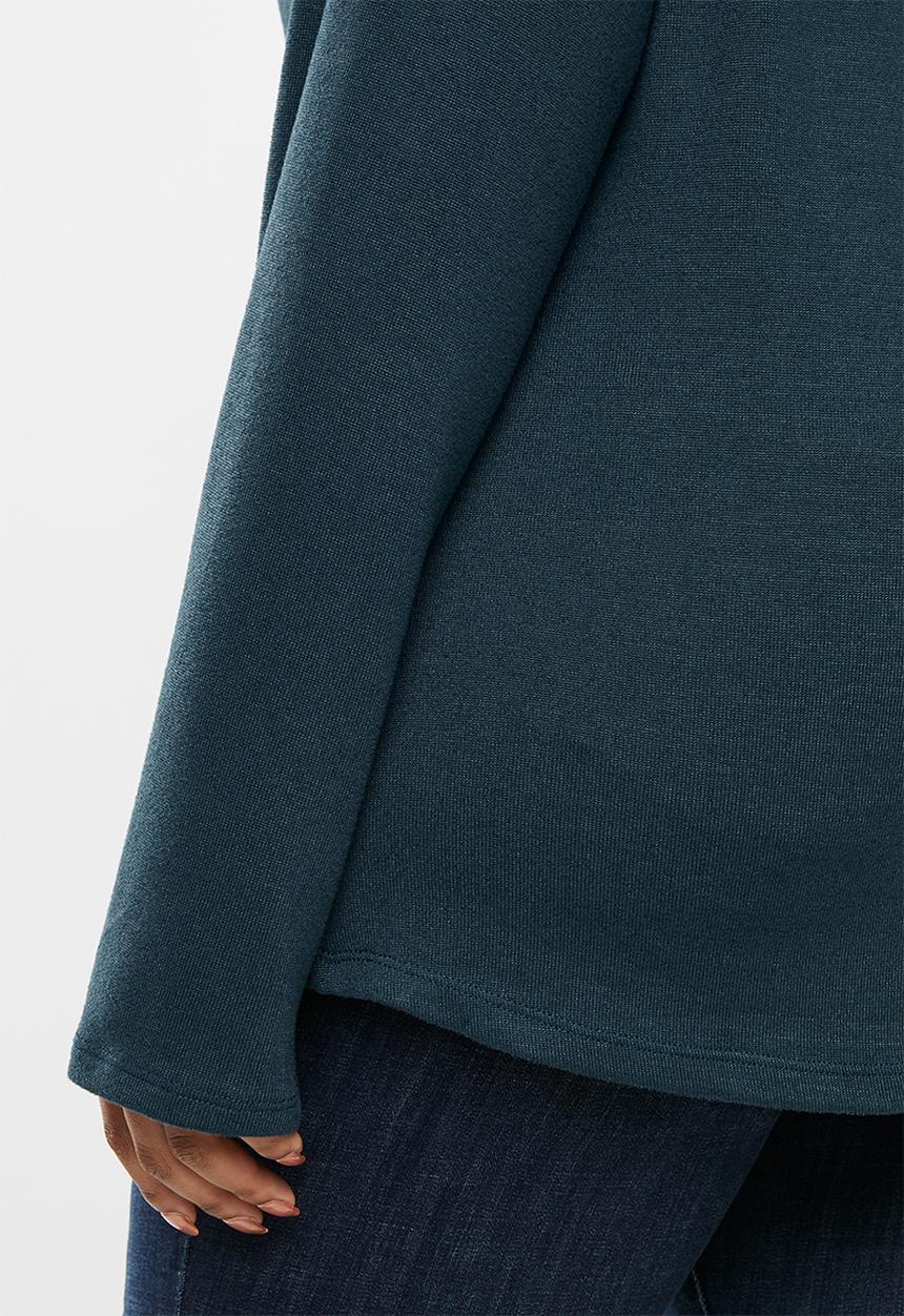 edit Plus - Ll soft touch cowl neck top - teal