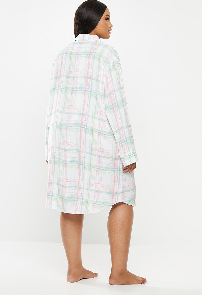 Superbalist - Plus sleep shirt - pastel check