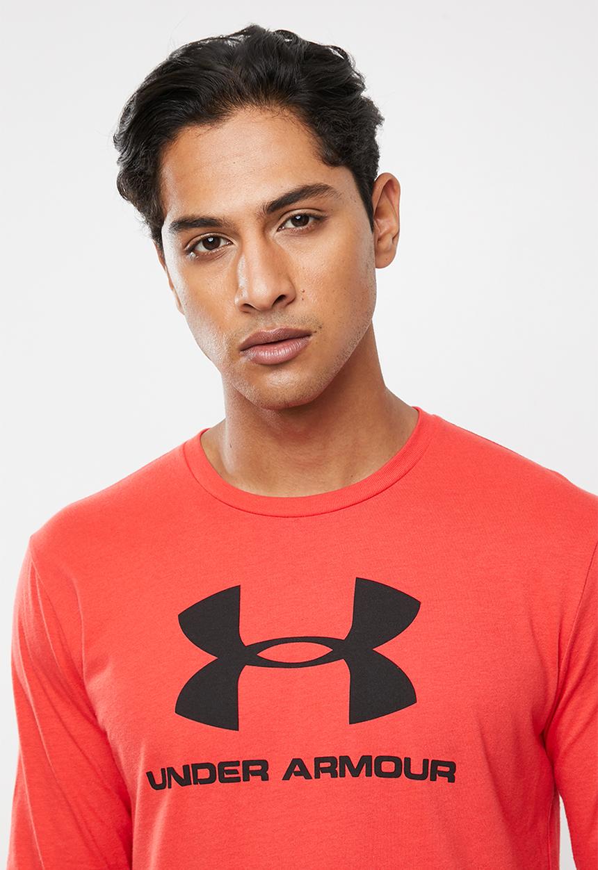 Under Armour - Sportstyle logo long sleeve tee - red & black