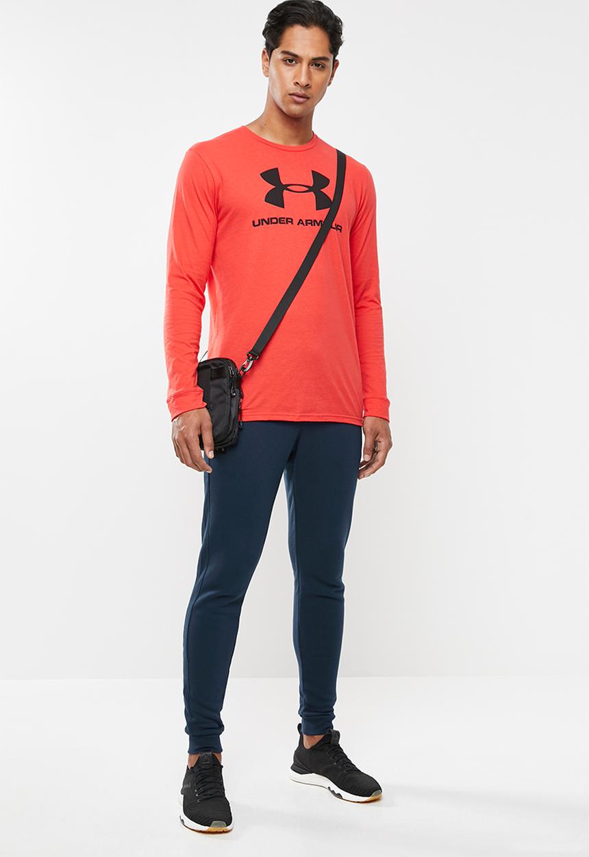 Under Armour - Sportstyle logo long sleeve tee - red & black