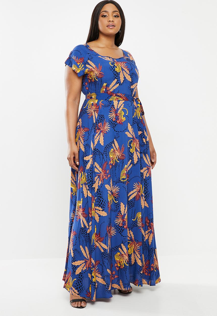 AMANDA LAIRD CHERRY - Scoopneck fit and flare maxi dress - multi