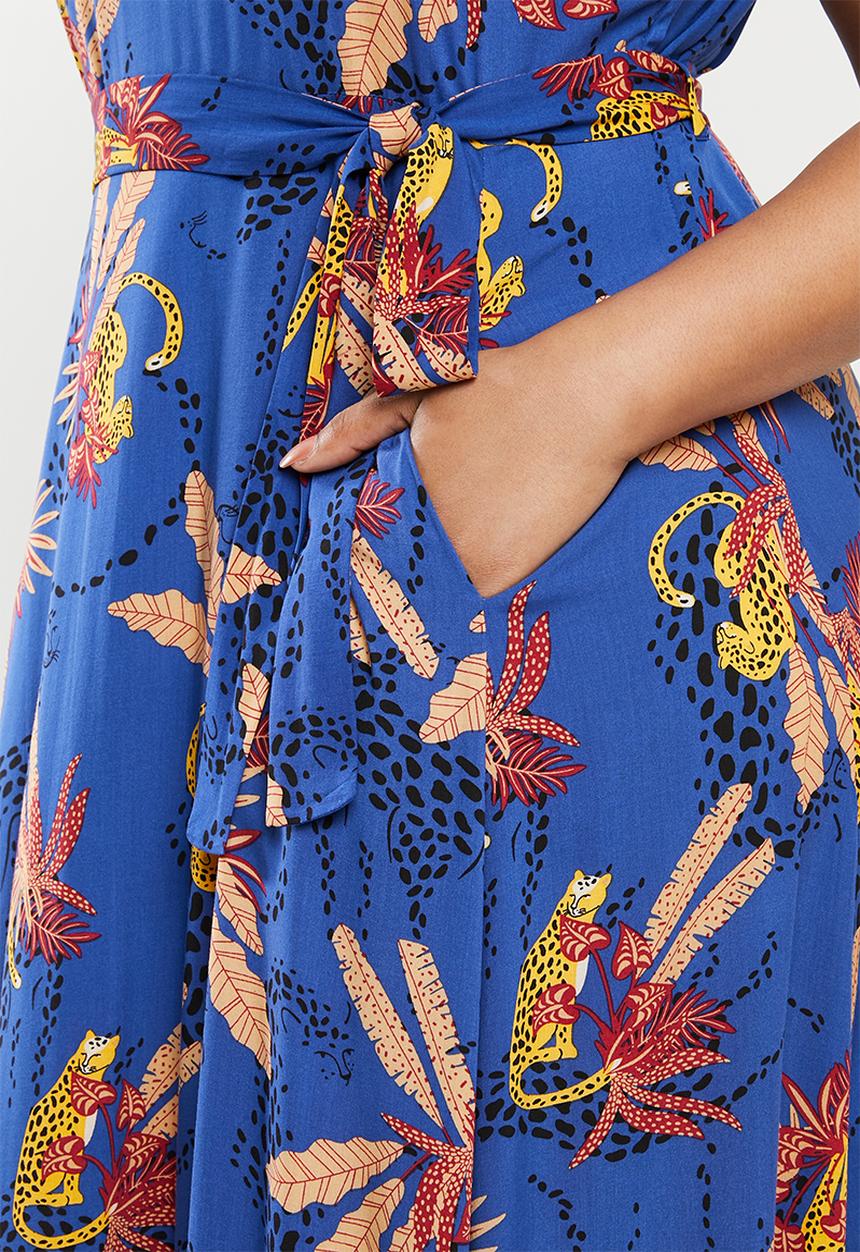 AMANDA LAIRD CHERRY - Scoopneck fit and flare maxi dress - multi