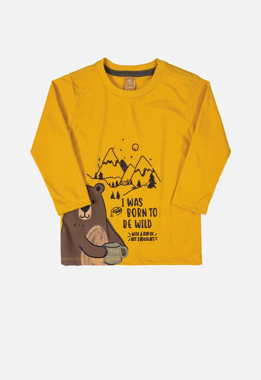 UP Baby - Bear tee - mustard