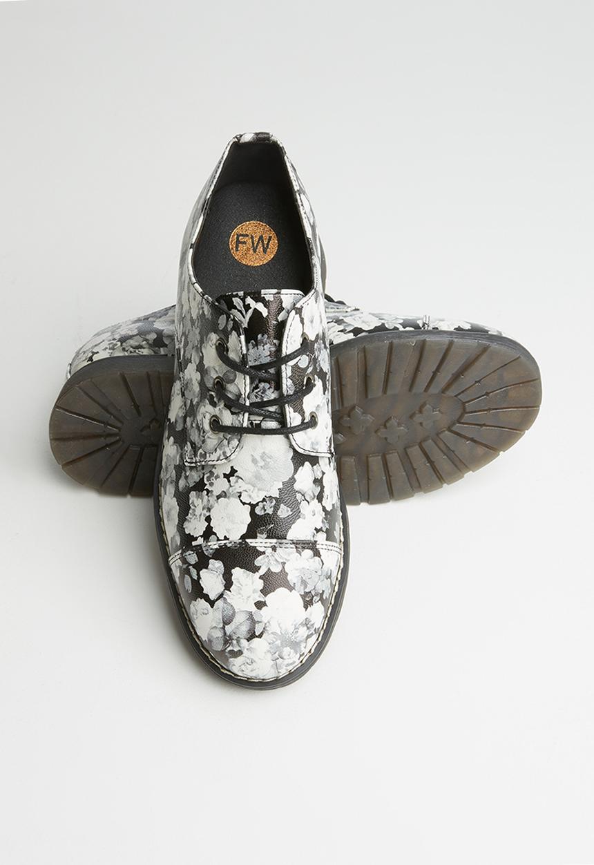 Footwork - Janni shoe derby - black & white 