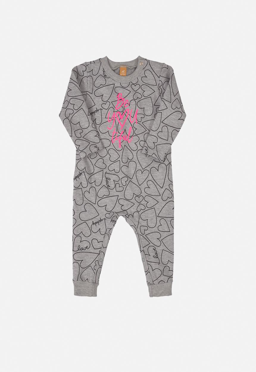 UP Baby - Baby Romper & hairband set - grey