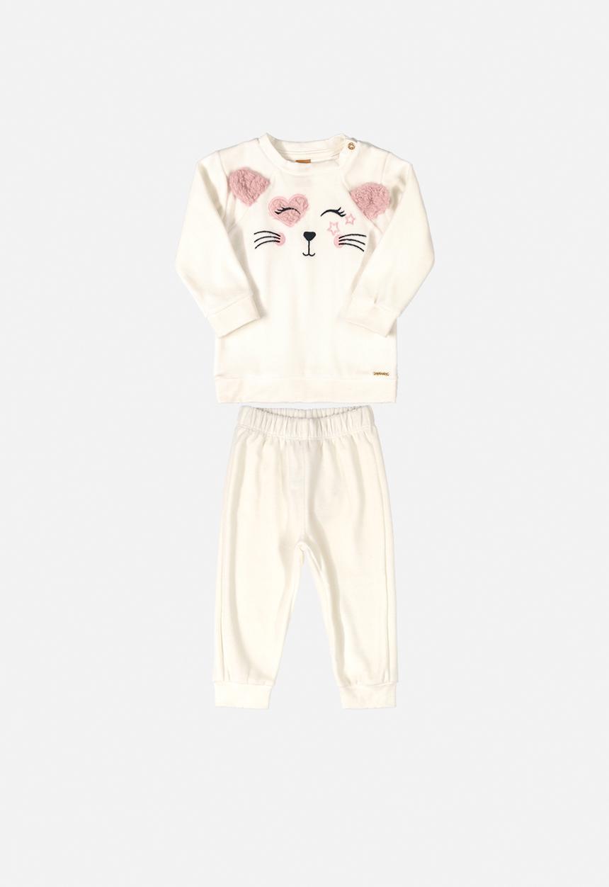 UP Baby - Baby sweatshirt & pants set - cream 