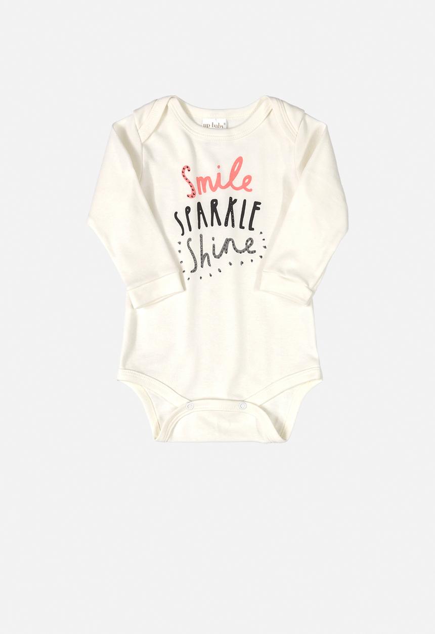 UP Baby - Baby Long sleeve printed bodysuit - white