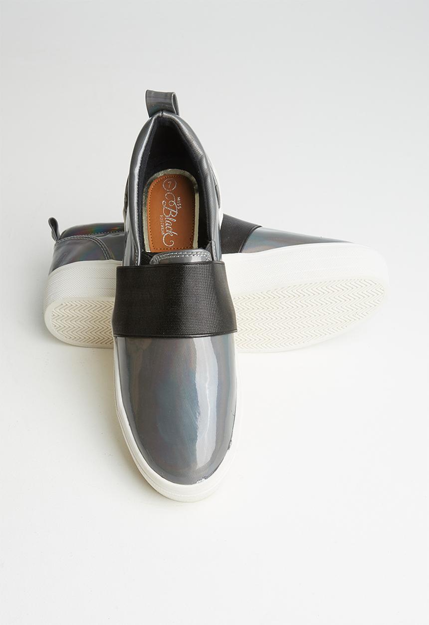 Miss Black - Abbey flatform sneaker - grey