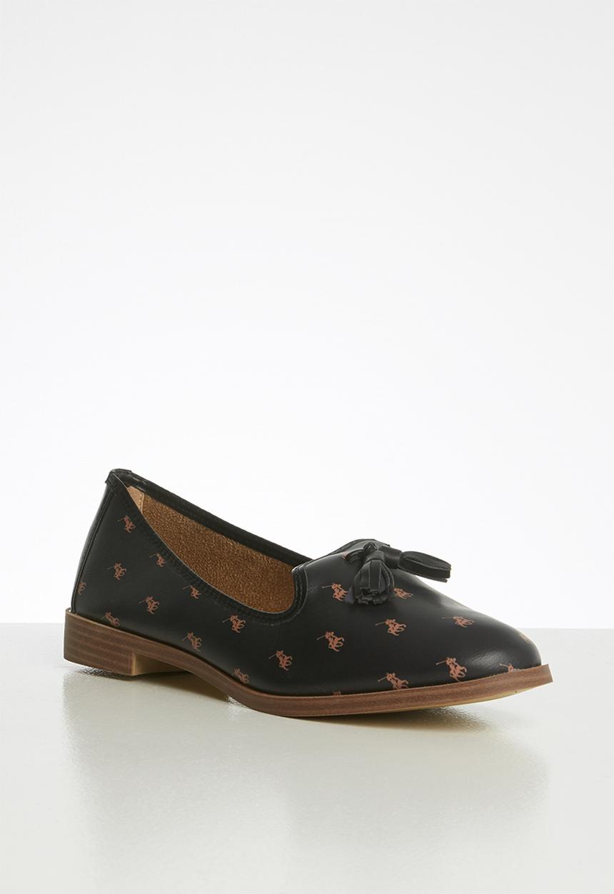 POLO - Camelia monogram tassel loafer - black & brown 