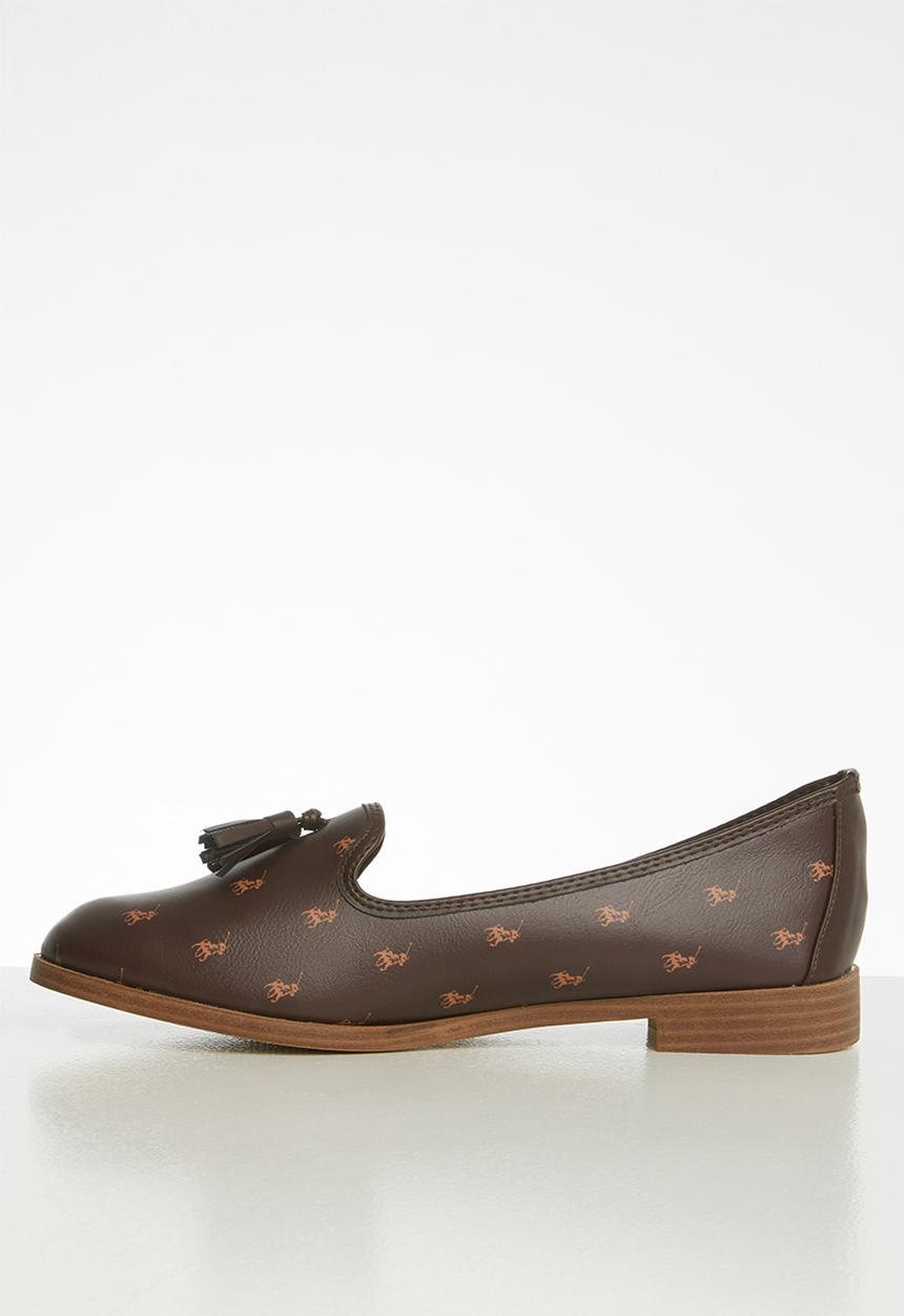 POLO - Camelia monogram tassel loafer - brown