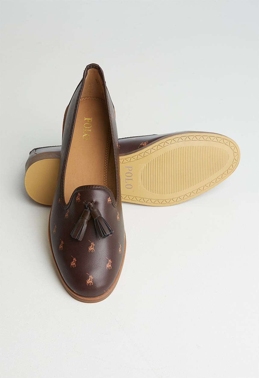 POLO - Camelia monogram tassel loafer - brown