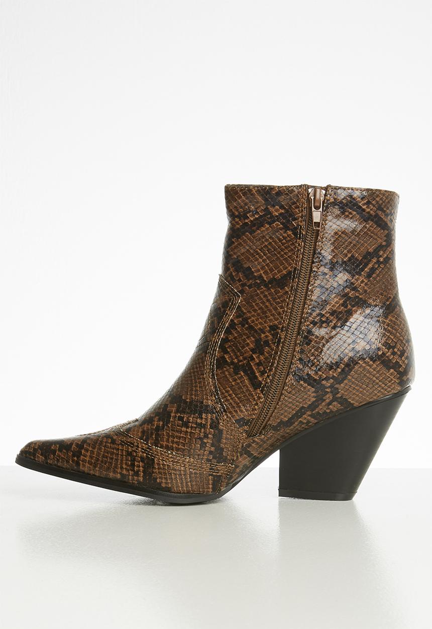 Superbalist - Keana western boot - brown & black 