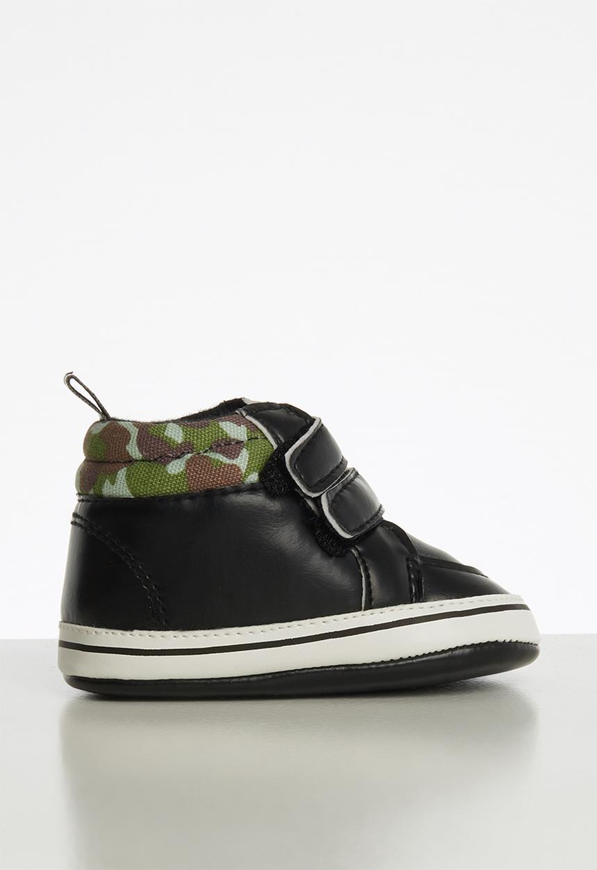 Pop Candy - Strap on camo booties - black