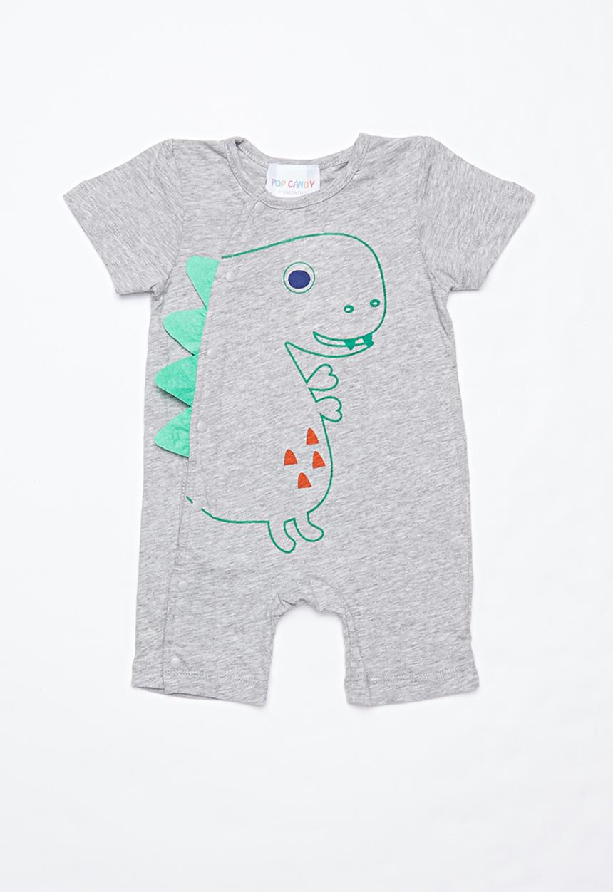 Pop Candy - Baby short sleeve grow-on - grey multi
