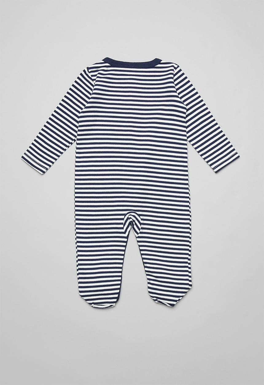 Pop Candy - Boys striped grow on - navy/white