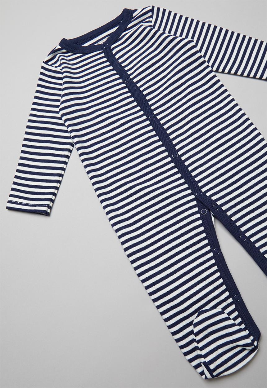 Pop Candy - Boys striped grow on - navy/white