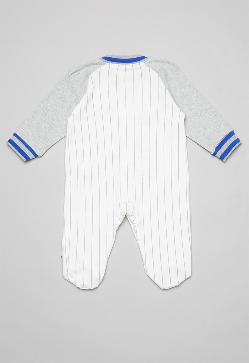 Pop Candy - Baby baseball  long sleeve grow-on - grey & red