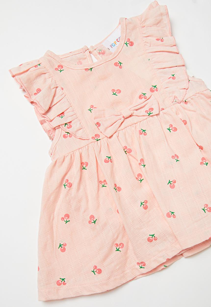 Pop Candy - Baby cherry print dress - pink