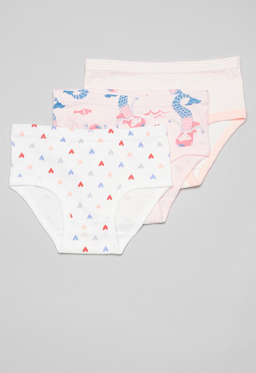 Pop Candy - Printed bikini briefs - white & pink