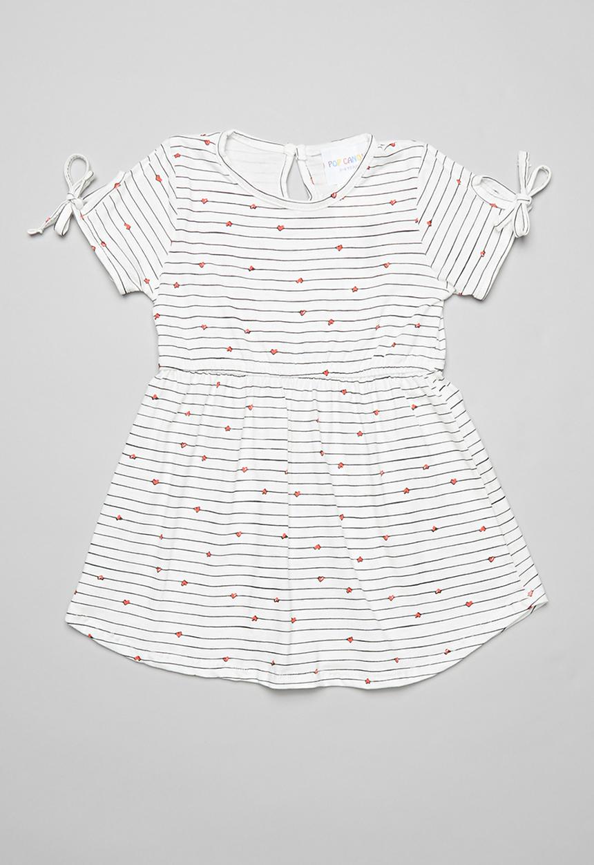 Pop Candy - Stripe dress - white & black
