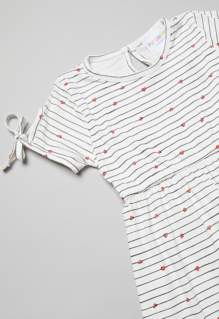 Pop Candy - Stripe dress - white & black