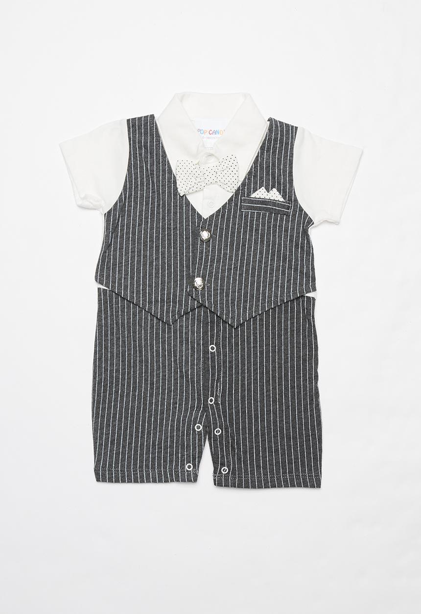 Pop Candy - Boys grow-on mini suit - charcoal