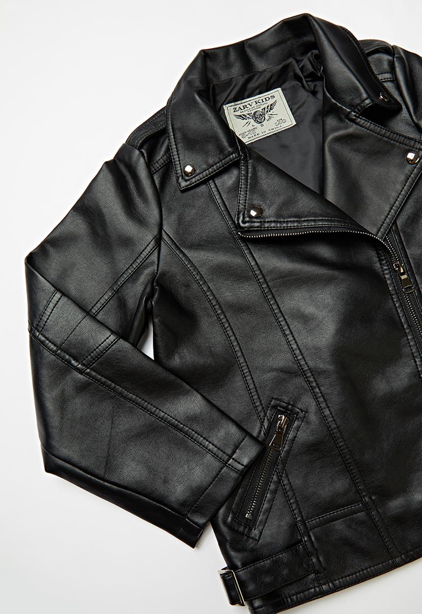 Pop Candy - Girls pvc jacket - black