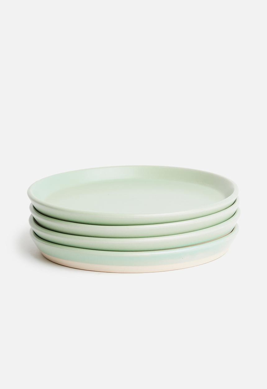 Sixth Floor - Ashen side plate set of 4 - duck egg