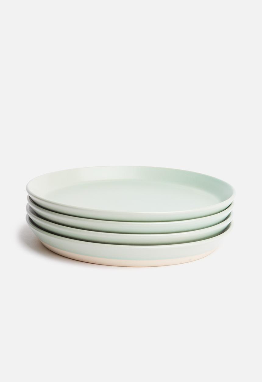 Sixth Floor - Ashen dinner plate set of 4 - duck egg