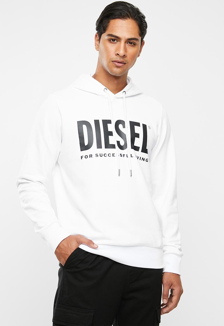 Diesel  - S-gir-hood-division-logo sweat-shirt - white