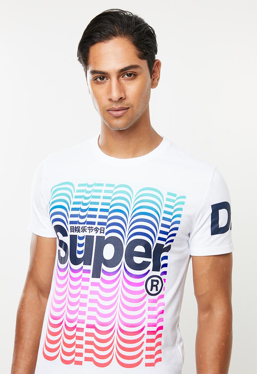 Superdry. - Super blend colours tee - white