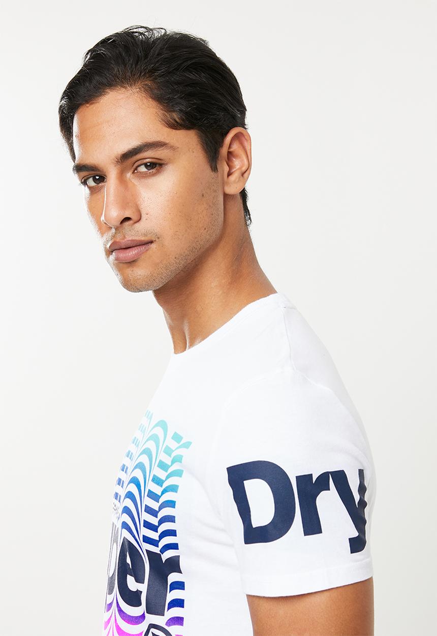Superdry. - Super blend colours tee - white
