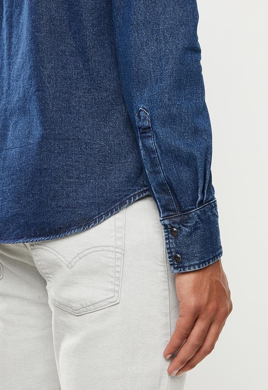 Superdry. - Resurrection long sleeve shirt - blue