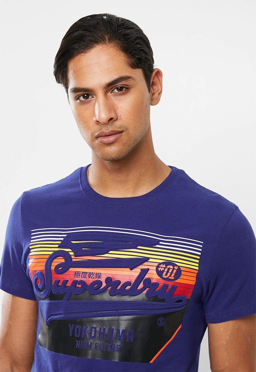 Superdry. - Embossed classics tee - blue