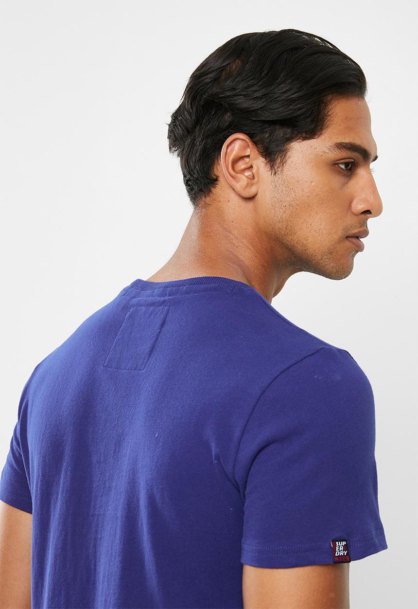 Superdry. - Embossed classics tee - blue
