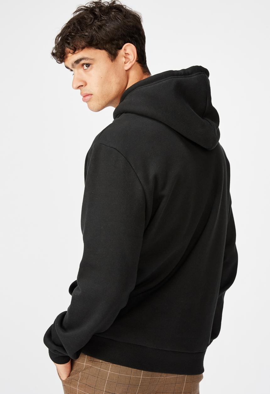 Factorie - City blocks graphic hoodie - black